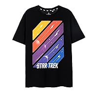 Star Trek Men's T-Shirt | Sci-Fi Crew Graphic Tee - Unique & Comfortable | Short Sleeved Shirt Iconic Sci-Fi Apparel