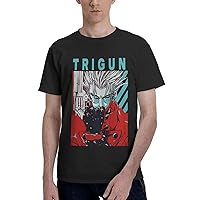 Anime Manga Trigun T Shirt Men's Summer O-Neck Tops Cotton Casual Short Sleeve T-Shirts