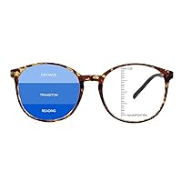 Vintage Round Progressive Multifocal Presbyopic Glasses, Anti-Blue Light Glasses…