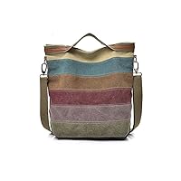 AI VI Womens Shoulder Bags Canvas Hobo Handbags Multi-Color Casual Messenger Bag Top Handle Tote Crossbody Bags