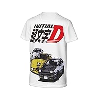 Anime Initial D T Shirt Men's Casual Tee Summer Round Neckline Short Sleeve Tshirt
