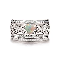 10K 14K 18K Gold 0.34cttw Natural Diamond Irish Claddagh Rings Claddagh Engagement Rings Claddagh Wedding Promise Anniversary Ring for Women