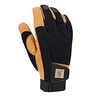 Carhatt MenS Synthetic Leather High Dexterity Touch Sensitive Secure Cuff Glove