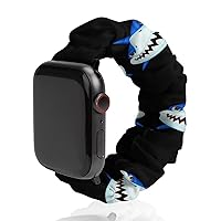 Lovely Shark Watch Band Soft Scrunchie Watch Strap Sport Strap Compatible with