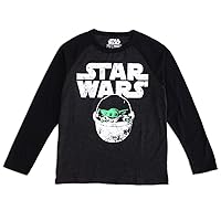 STAR WARS Boy's The Child Baby Yoda Grogu Cute Long Sleeve Graphic T-Shirt