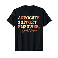 Advocate Support Empower Groovy Social Worker Graduation T-Shirt