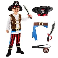 Morph - Pirate Costume Kids - Boys Pirate Costume - Kids Pirate Costume - Pirate Costume Boys - Boy Pirate Outfit - Halloween Costumes Pirate (Size M)
