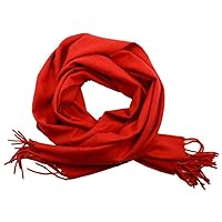 12 Pcs Red Solid Plain Soft Thick Scarf -INCO