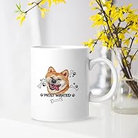 Most Wanted Dog Ceramic Coffee Mug Cup Dog Dad Gifts For Men 11 Ounce White Dog Print Double-Sided Printing for Home Kitchen Office School Gifts for Mom