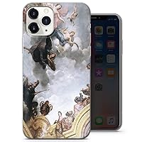 For iPhone 13 Pro Max 6.7 inch - Aesthetic Art Cover, Renaissance Angel Phone Case God - Thin Shockproof Slim Soft TPU Silicone - Design 5 - A35