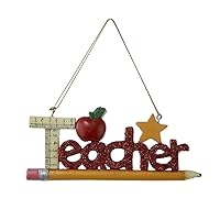 Kurt Adler 5-Inch Resin Teacher Ornament