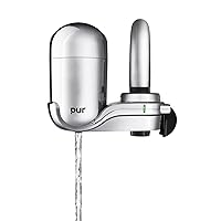 PUR PLUS Faucet Mount Water Filtration System, 3-in-1 Powerful, Natural Mineral Filtration with Lead Reduction, Vertical, Chrome, FM3700B