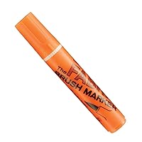 Uchida Marvy Fabric Brush Point Marker Art Supplies, Fluorescent Orange