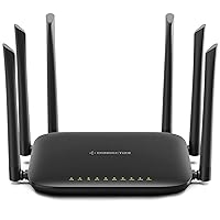 Gigabit WiFi Router, AC2100 Dual Band High Speed Wireless Router, 6 Antennas, MU-MIMO for Superb 2300 Sq.Ft Coverage & 30+ Devices, Easy Setup, Parental Control(Model: Connectize G6), Black