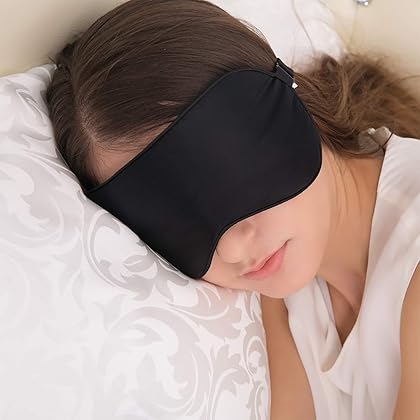 JEFlex Natural Silk Sleep Mask Blindfold, Super-Smooth Eye Mask
