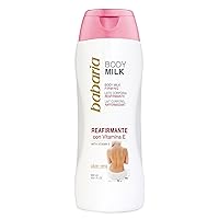 Babaria Firming Body Milk - Soothing and Smoothing Properties - Helps Protects and Regenerates Your Epidermis - Infused with Aloe Vera and Vitamin E - Suitable for All Skin Types - 16.6 oz