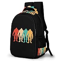 Retro Bigfoot Sasquatch Casual Backpack Fashion Travel Hiking Laptop Bag Work Picnic Camping Beach