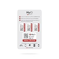 MyID Medical ID Sticker Kit, Store All of Your Medical Information for Emergencies, 4 Stickers
