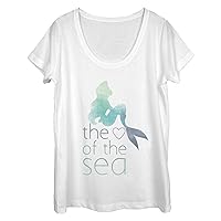 Disney Princesses Heart of The Sea Women's Short Sleeve Tee Shirt