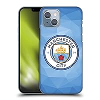 Head Case Designs Officially Licensed Manchester City Man City FC Blue Full Colour Badge Geometric Hard Back Case Compatible with Apple iPhone 14