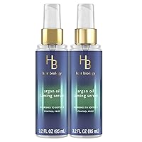 Argan Oil Taming Serum, Twin Pack, 3.2 Fl Oz Each — Hair Serum Nourishes to Soften & Control Frizz. Infused with Biotin — Dry Hair Treatment, Safe for Color Treated Hair