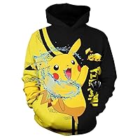 Unisexs Novelty Anime Hoodie Sweatshirt 3D Print Casual Long Sleeve Pullover Hooded Sweater