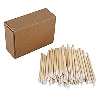 Disposable Lipstick Applicators, 100Pack Applicator Lip Gloss Wand with Wooden Handle Lip Brushes, for Girl &Women Lip Extension Application Makeup set