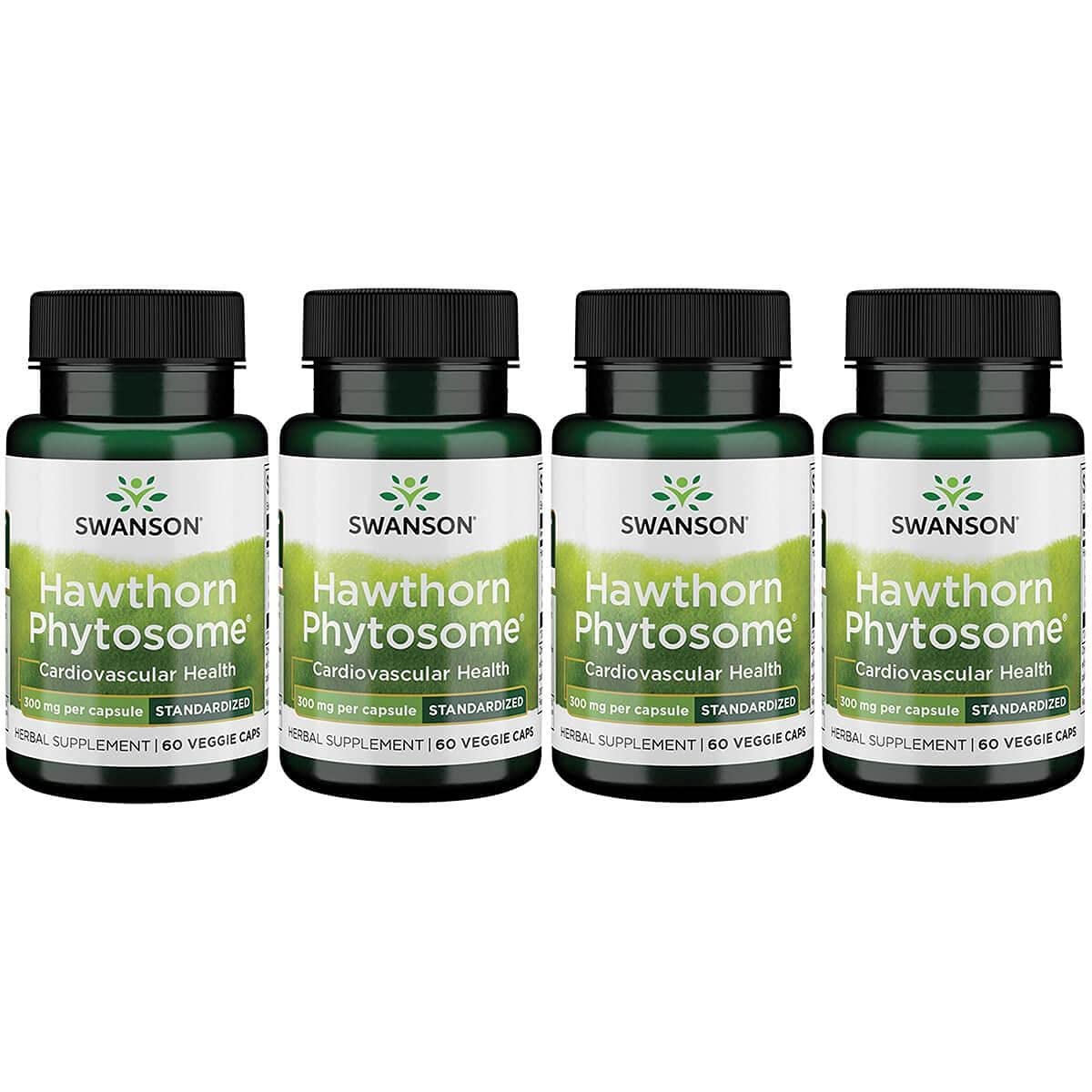 Swanson Hawthorn Phytosome - Standardized 300 mg 60 Veg Caps 4 Pack