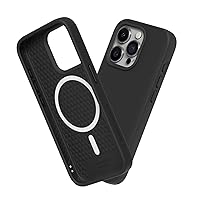 RhinoShield SolidSuit Case Compatible with Magsafe for [iPhone 15 Pro] | Shock Absorbent Slim Design Protective Cover with Premium Matte Finish 3.5M / 11ft Drop Protection - Classic Black