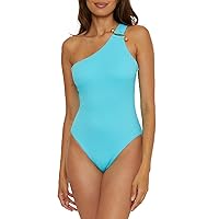 Trina Turk Women's Standard Coco S-Wire Piece Swimsuit, One-Shoulder, Bathing Suits