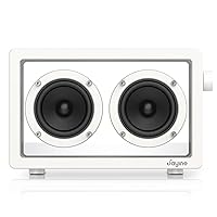 Cassette Portable Bluetooth Speaker, 16W Minimalist Speakers Bluetooth Wireless Loud, HD Powerful Sound and Wide Compatibility V5.3 for Indoor Outdoor - White
