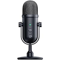 Razer Seiren V2 Pro USB Microphone for Streaming, Gaming, Recording, Podcasting on PC, Twitch, YouTube: High Pass Filter - Mic Monitoring and Gain Control - Built-in Shock Absorber and Mic Windsock