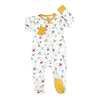 3 T Clothes Sleeper Baby Romper Non-Slip Girls Front Cartoon Pajamas Zip Footed Boys Big Boy (Yellow, 3-6 Months)