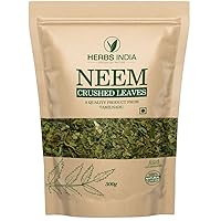Neem Leaves Crushed (Not Powder), Good to Make Fresh Neem Leaf Tea 300 Grams (10.6 Oz), Herbal Supplements - HerbsIndia
