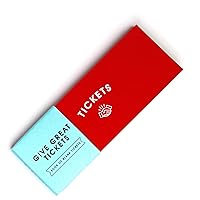 Suck UK Blank Ticket Book | Gift Voucher Book | Date Night Cards | Gifts For Him | Gifts For Her | Boyfriend Coupon Book | Blank Book | Birthday Vouchers | Hard Backed
