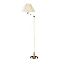 Cal Lighting BO-314-AB Transitional Swing Arm Floor Lamp, Antique Bronze