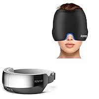 RENPHO Eyeris View Eye Massager with Heat for Migraines & Migraine Relief Cap, Upgraded Odorless Ice Head Wrap, Birthday Gifts