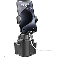 APPS2Car Solid Cup Holder Phone Mount for Car Truck with Quick Extension Long Arm Fast Swivel Adjustable Height 360 Rotatable Low Profile for iPhone