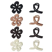 Hair Claw Clips,4Pcs Butterfly Hair Clips and 4Pcs Flower Claw Clips Hair Clip for Women Hair Accessories for Thin Thick Hair Cute Dasiy Hair Clips, Non Slip Strong Hold for Women