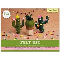Felt Cactus - Set of 3, Felting Craft Making Kit for Adults and Older Kids, Make Lovely Decorations for Your Home, Kitchen Accessories, Felt Crafts Make A Great Present, Ideal Hobbies