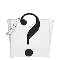 MOSCHINO women Question mark tote bag white - black