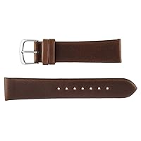 Hadley Roma Flat Padded Brown 16mm Oil Tan Leather Watch Band