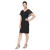 S.L. Fashions Women's Tiered Pebble Dress (Petite and Regular Sizes)