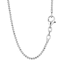 NKlaus necklace 42cm ball chain diamond 925 silver ladies necklace 1,2mm wide 8157