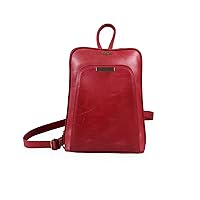Minimalist Backpack Bag, Stylish Cherry Leather Backpack bag For Women, Handmade Leather Rucksack Bag, Leather Backpack Shoulder Bag For Her