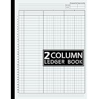 2 Column Ledger Book: Simple Two Column for Bookkeeping, Accounting, Small Business and Personal Use: Large Multipurpose Log Book With 2 Columns / Aqua Squeeze Cover