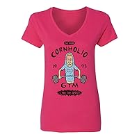 New Novelty Tee Cornholio Gym Womens Vneck T-Shirt
