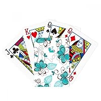 Modern Art Aquamarine Flowers Plants Poker Playing Magic Card Fun Board Game