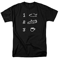 Twin Peaks Coffee Log Fish Adult T-Shirt Black Large