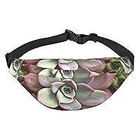 Succulent Botanical Fanny Pack for Men Women Crossbody Bags Fashion Waist Bag Chest Bag Adjustable Belt Bag
